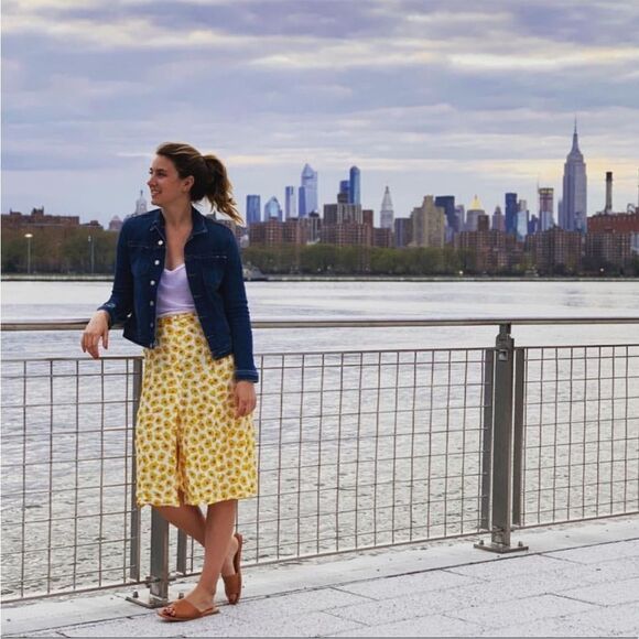 Faithful‎ the Brand Marin Midi Skirt Constance Button Front Floral 8 L - Picture 3 of 11